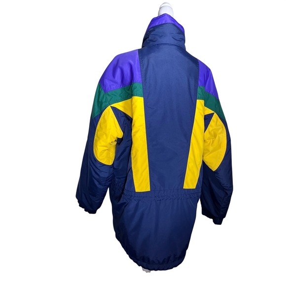 Edelweiss Vintage 80's/9O's Ski Winter Jacket Mens Color Block Blue Size L - Picture 2 of 7